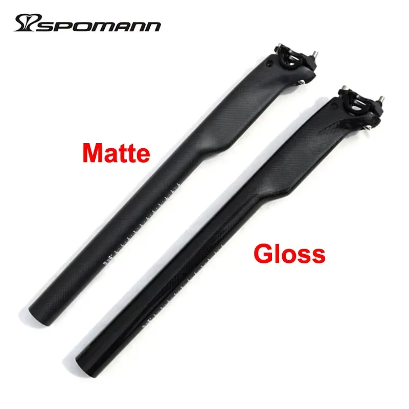 27.2/30.8/31.6mm Full Carbon Fibre Bicycle Tube 3K Gloss MTB Road Bike Seatpost