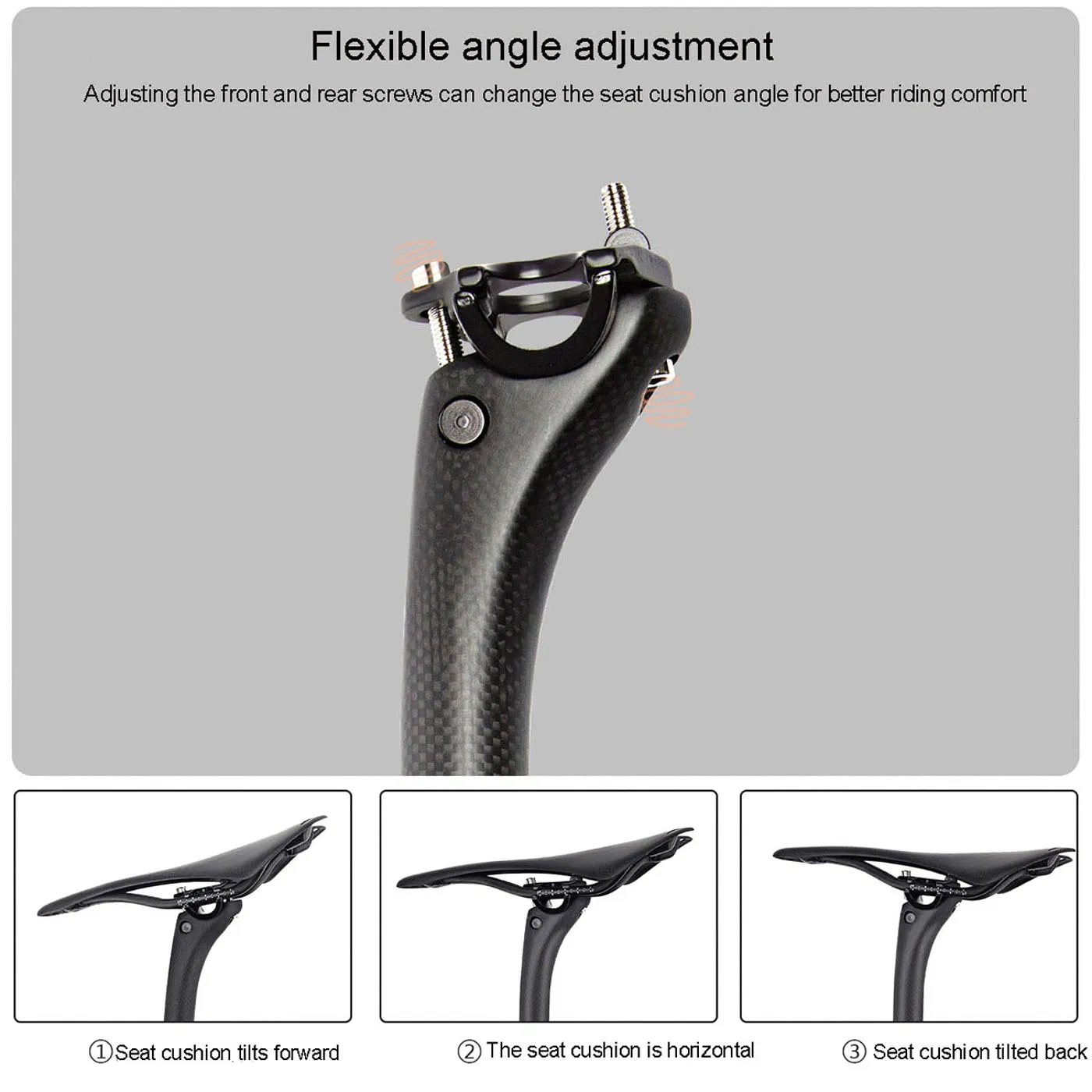 Giclibi Carbon Seat Post MTB Road Bike Seatpost Drop Handle Bar