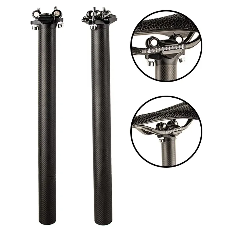 No Logo Lightweight Version of Carbon Fiber Bicycle Seatpost 27.2/30.9/31.6mm Dead Fly Seatpost Straight Head Seatpost