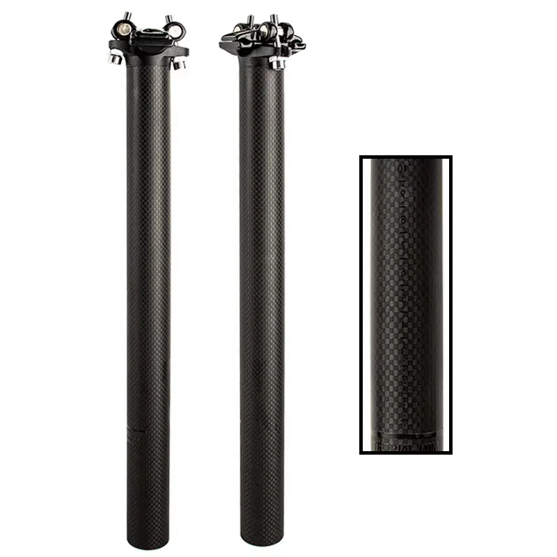 No Logo Lightweight Version of Carbon Fiber Bicycle Seatpost 27.2/30.9/31.6mm Dead Fly Seatpost Straight Head Seatpost